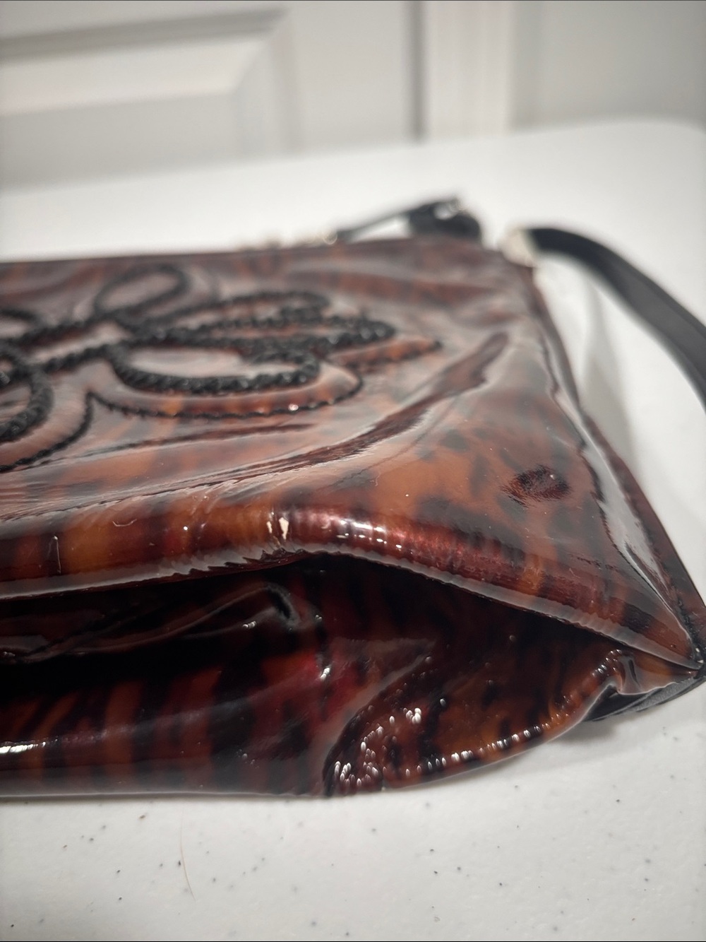 Brighton Brown Leopard-Print Crossbody with Black Strap & Tassel - Picture 11 of 11